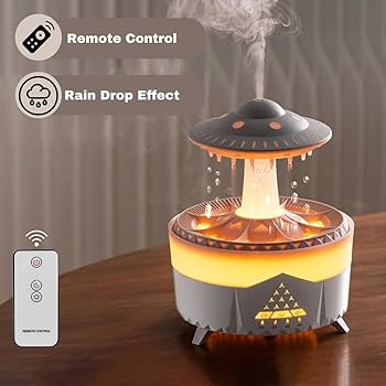 Raindrop Air Humidifier – Color Changing LED Cool Mist Diffuser