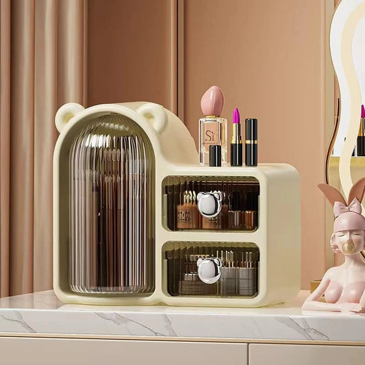 Makeup Organizer with Drawers – Plastic Cosmetic Storage Box for Skincare