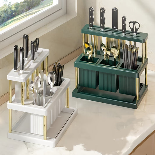 Utensil Drying Rack with Detachable Cutlery Holder – Space-Saving Kitchen Organizer