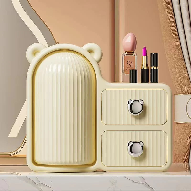 Makeup Organizer with Drawers – Plastic Cosmetic Storage Box for Skincare