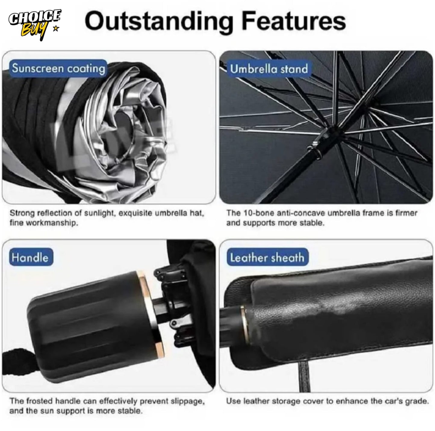 Car Windshield Sunshade Umbrella – Foldable UV Protection Cover