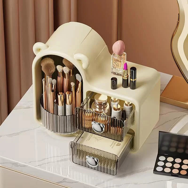 Makeup Organizer with Drawers – Plastic Cosmetic Storage Box for Skincare