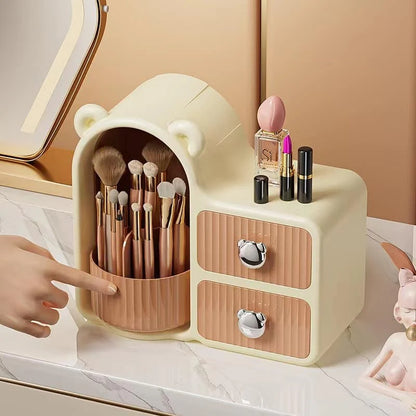 Makeup Organizer with Drawers – Plastic Cosmetic Storage Box for Skincare