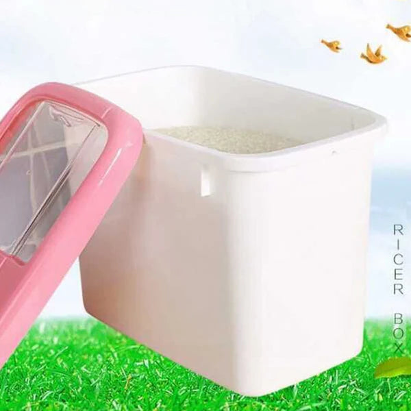 10kg Rice Storage Box – Airtight Grain & Cereal Dispenser Container