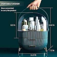 Luxury Portable Cosmetic Organizer Box with Lid & Drawers – Elegant Makeup & Skincare Storage Case for Vanity or Travel