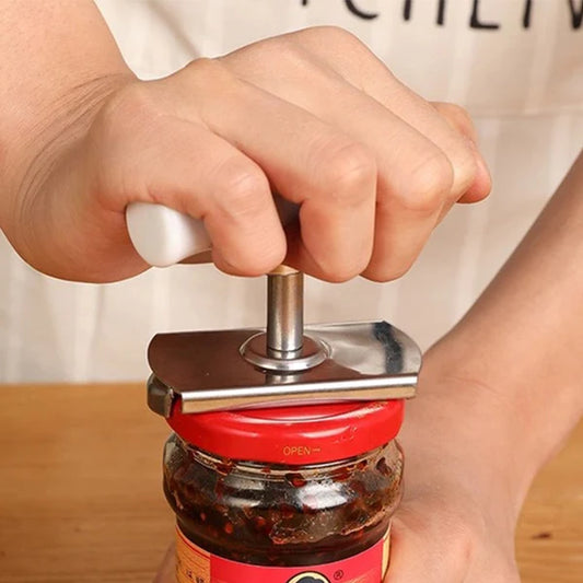 Stainless Steel Jar Opener – Heavy-Duty Lid Remover Tool for Kitchen Use